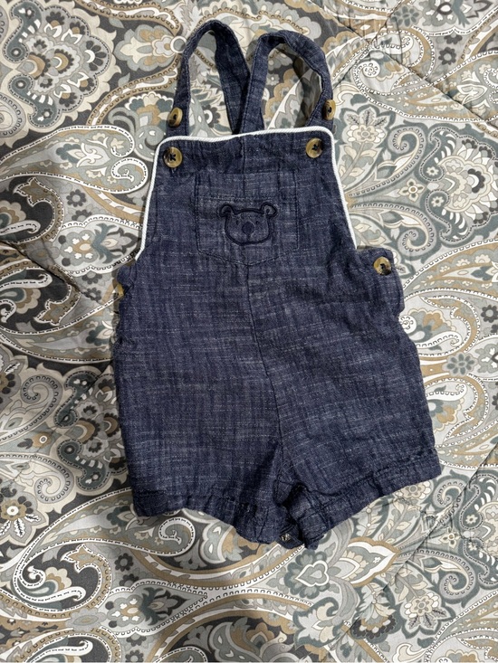 Tommy Bahama Other - Tommy Bahama Navy Blue Infant Short Overalls with Bear Motif